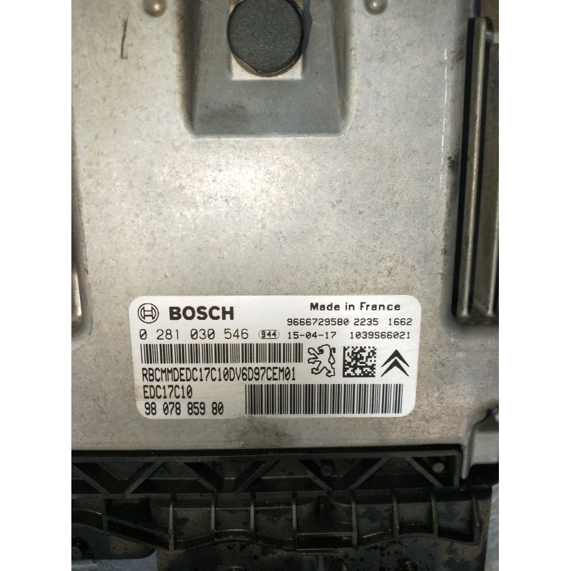 Recambio de centralita motor uce para peugeot partner furgoneta/monovolumen 1.6 hdi / bluehdi 75 referencia OEM IAM 0281030546 9