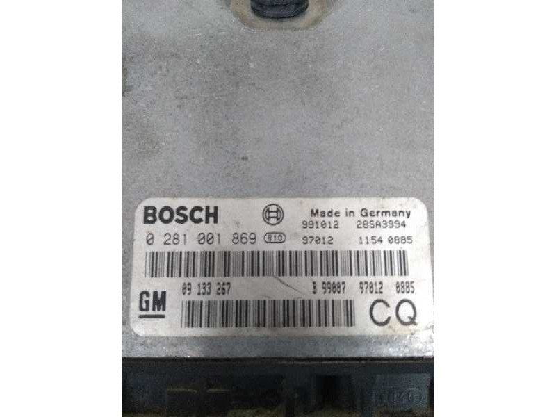 Recambio de centralita motor uce para opel astra g berlina referencia OEM IAM 0281001869 09133267 CQ Recambio de centralita motor uce para opel astra g berlina referencia OEM IAM 0281001869 09133267 CQ