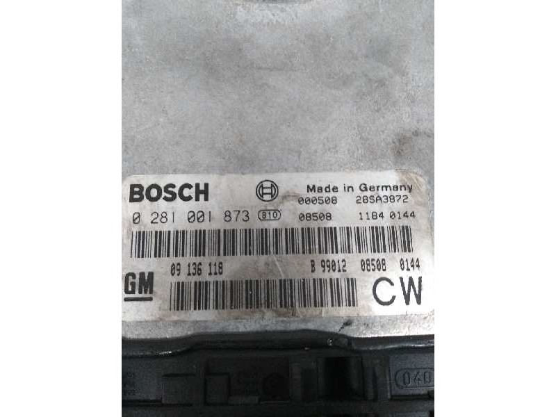 Recambio de centralita motor uce para opel vectra b berlina 2.0 dti referencia OEM IAM 0281001873 09136118 CW Recambio de centralita motor uce para opel vectra b berlina 2.0 dti referencia OEM IAM 0281001873 09136118 CW