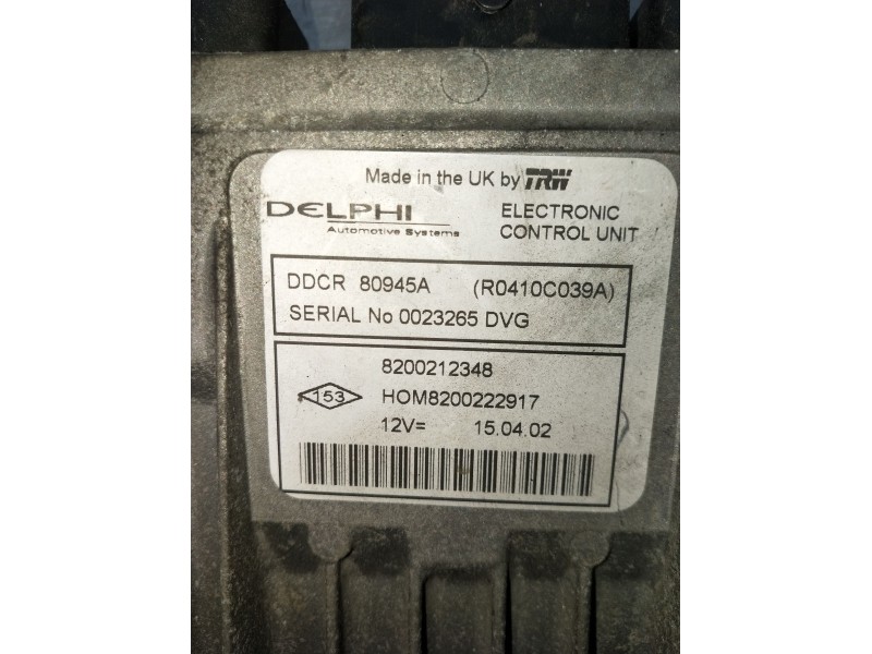 Recambio de centralita motor uce para renault clio ii (bb_, cb_) 1.5 dci (b/cb08) referencia OEM IAM 8200212348 0023265DVG 2001