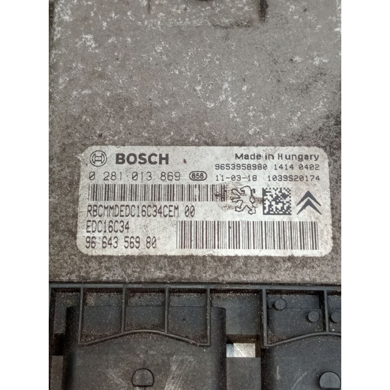 Recambio de centralita motor uce para fiat scudo furgoneta (270_, 272_) 1.6 d multijet referencia OEM IAM   