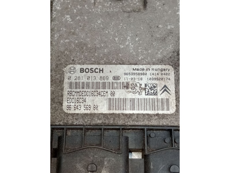 Recambio de centralita motor uce para fiat scudo furgoneta (270_, 272_) 1.6 d multijet referencia OEM IAM   