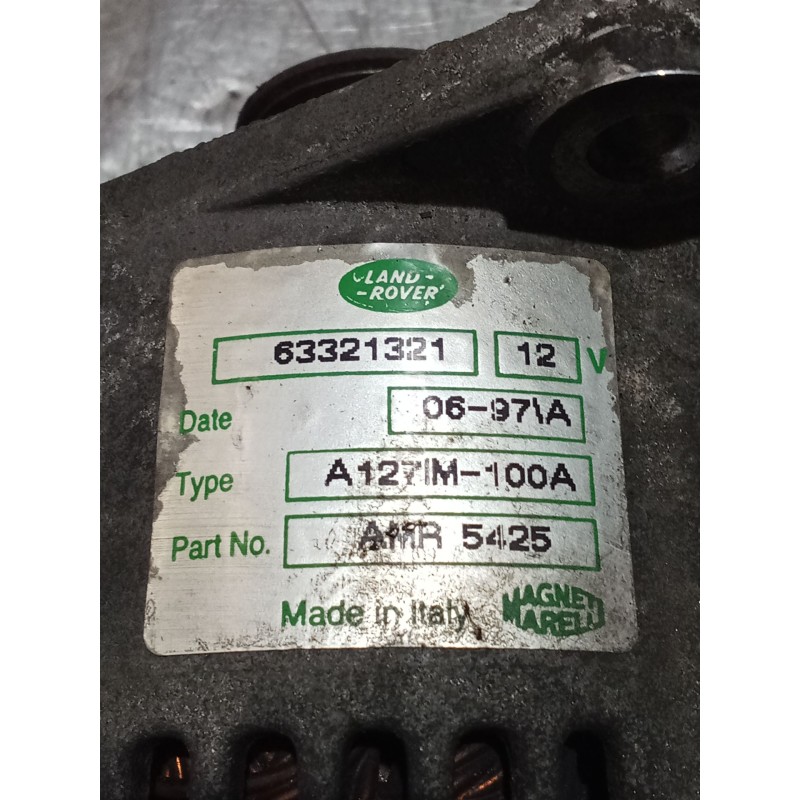 Recambio de alternador para land rover discovery i (lj) 2.5 tdi 4x4 referencia OEM IAM 63321321 A127IM100A AMR5425