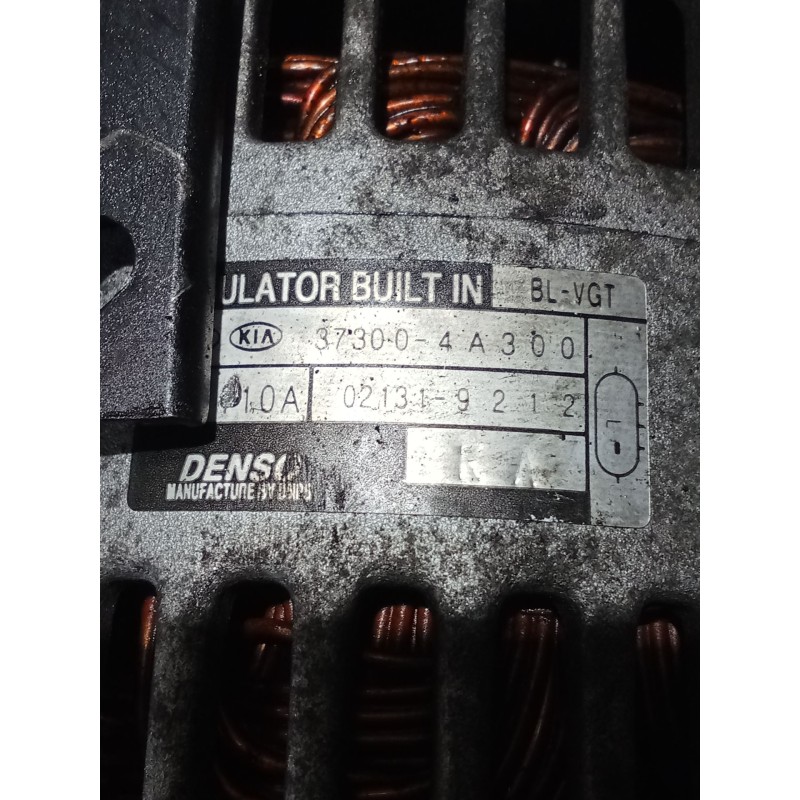 Recambio de alternador para kia sorento i (jc) 2.5 crdi referencia OEM IAM 373004a300 021319212 06