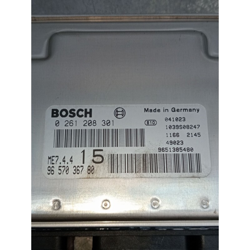 Recambio de centralita motor uce para peugeot 307 cc (3b) 1.6 16v referencia OEM IAM 0261208301 9657036780 9651385480 1039S08247
