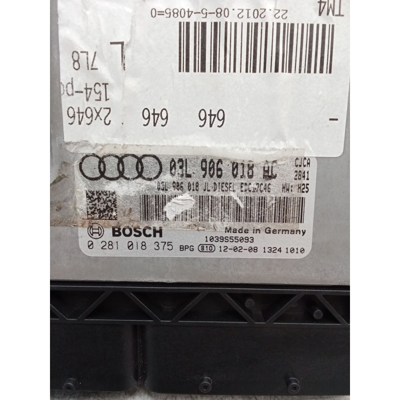 Recambio de centralita motor uce para audi a4 ber. (b8) s line sportpaket / plus referencia OEM IAM 0281018375 03L906018AC EDC17