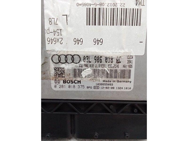 Recambio de centralita motor uce para audi a4 ber. (b8) s line sportpaket / plus referencia OEM IAM 0281018375 03L906018AC EDC17