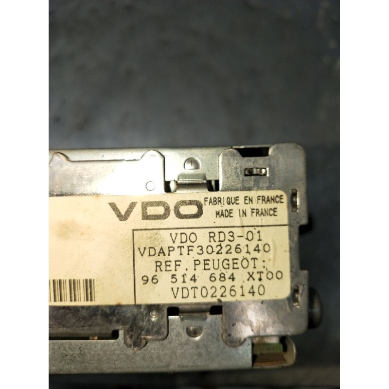 Recambio de sistema audio / radio cd para peugeot 206 hatchback (2a/c) 1.4 hdi eco 70 referencia OEM IAM 96514684  2003