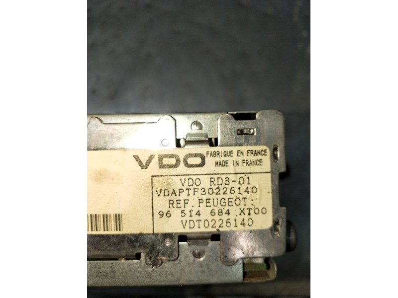 Recambio de sistema audio / radio cd para peugeot 206 hatchback (2a/c) 1.4 hdi eco 70 referencia OEM IAM 96514684  2003