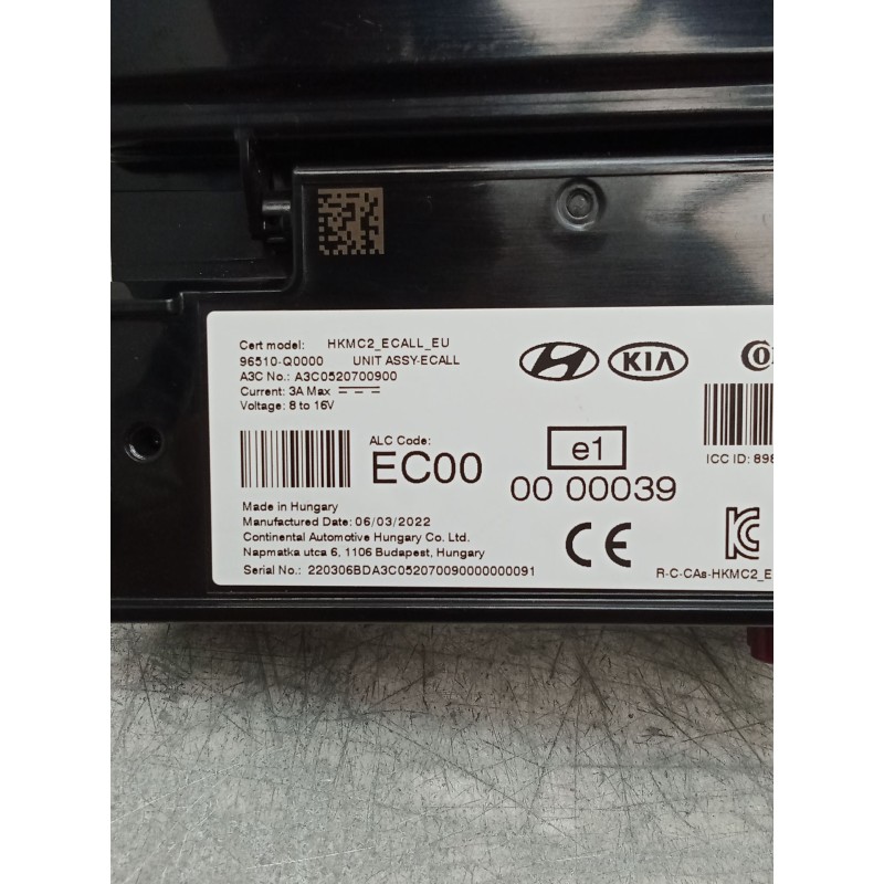 Recambio de modulo electronico para hyundai i20 iii (bc3, bi3) 1.0 t-gdi referencia OEM IAM 96510Q0000 A3C0520700900 