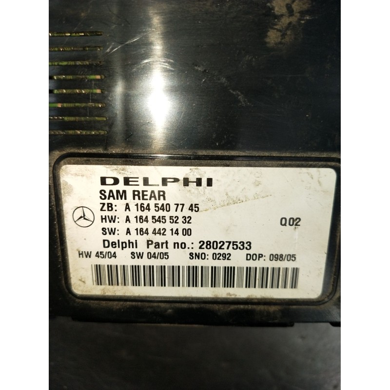 Recambio de modulo electronico para mercedes-benz clase m (w164) ml 350 4-matic (164.186) referencia OEM IAM A1645407745 A164545