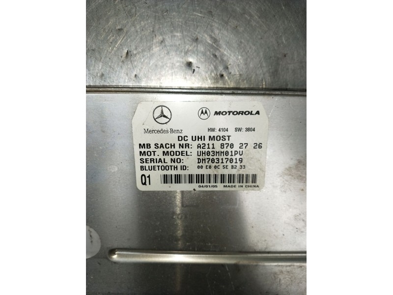 Recambio de modulo electronico para mercedes-benz clase m (w164) ml 350 4-matic (164.186) referencia OEM IAM A2118702726 DM70317