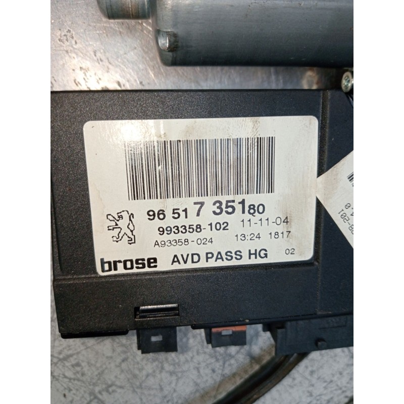 Recambio de elevalunas delantero derecho para peugeot 307 cc (3b) 1.6 16v referencia OEM IAM 9651735180 2P 993358102 A93358024 2