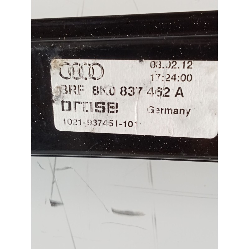Recambio de elevalunas delantero derecho para audi a4 ber. (b8) s line sportpaket / plus referencia OEM IAM 8K0837462A 5P 8K0959