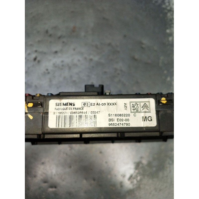 Recambio de caja reles / fusibles para peugeot 206 hatchback (2a/c) 1.4 hdi eco 70 referencia OEM IAM 9652474780 636508644 2003