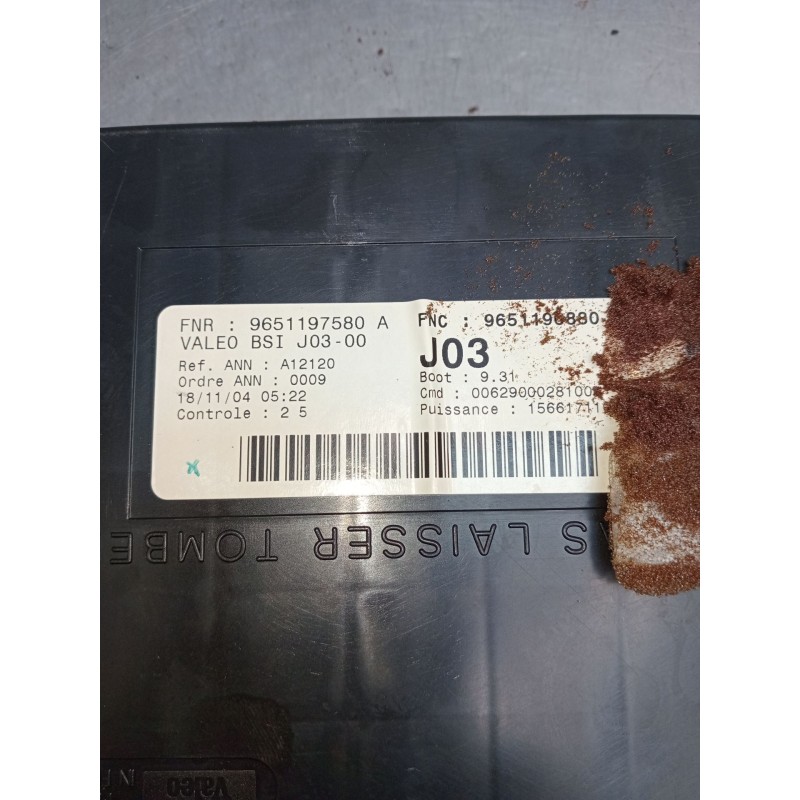 Recambio de caja reles / fusibles para peugeot 307 cc (3b) 1.6 16v referencia OEM IAM 9651197580A BSIJ0300 2003