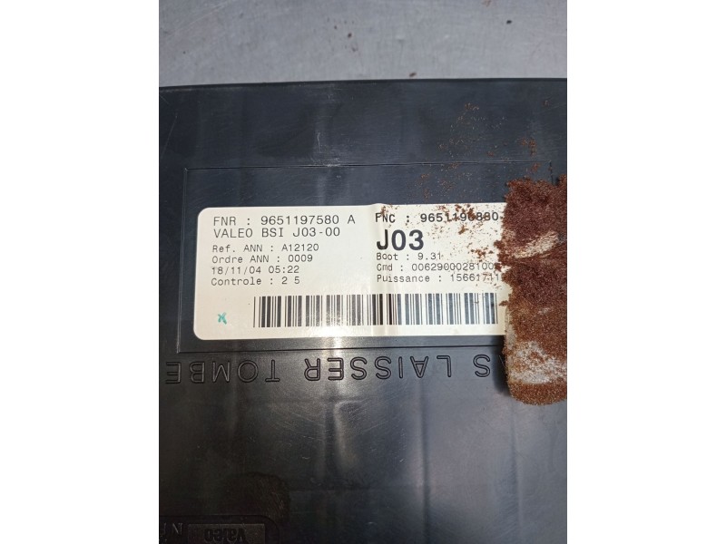 Recambio de caja reles / fusibles para peugeot 307 cc (3b) 1.6 16v referencia OEM IAM 9651197580A BSIJ0300 2003