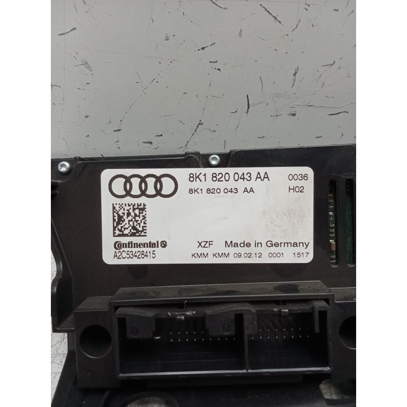 Recambio de mando calefaccion / aire acondicionado para audi a4 ber. (b8) s line sportpaket / plus referencia OEM IAM 8K1820043A