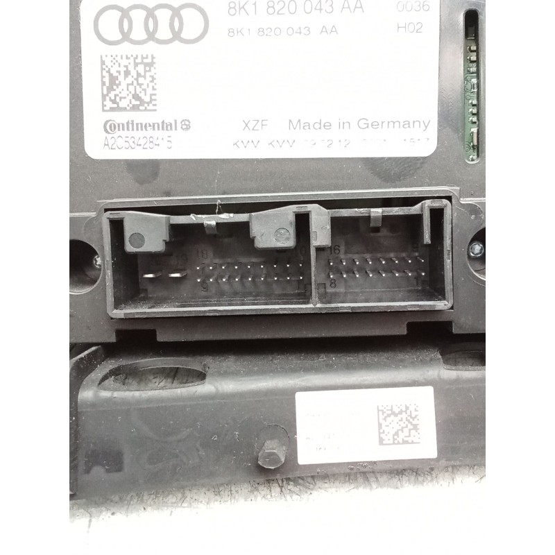 Recambio de mando calefaccion / aire acondicionado para audi a4 ber. (b8) s line sportpaket / plus referencia OEM IAM 8K1820043A