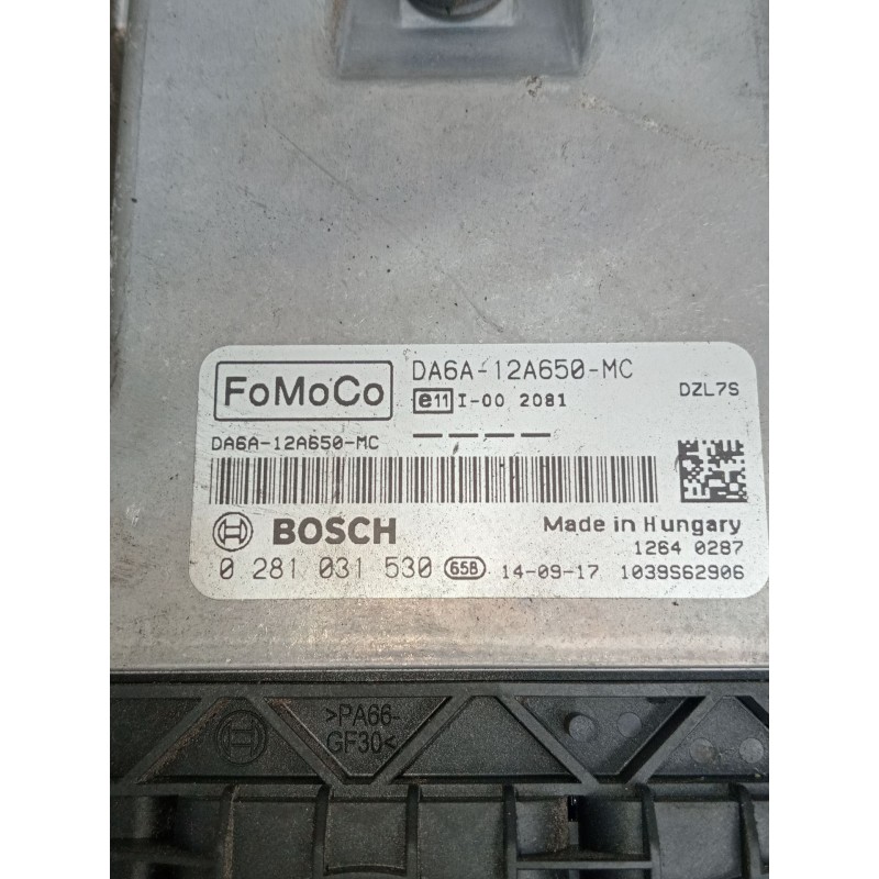 Recambio de centralita motor uce para ford fiesta vi (cb1, ccn) 1.5 tdci referencia OEM IAM 0281031530 DA6A12A650MC 1039S62906 2