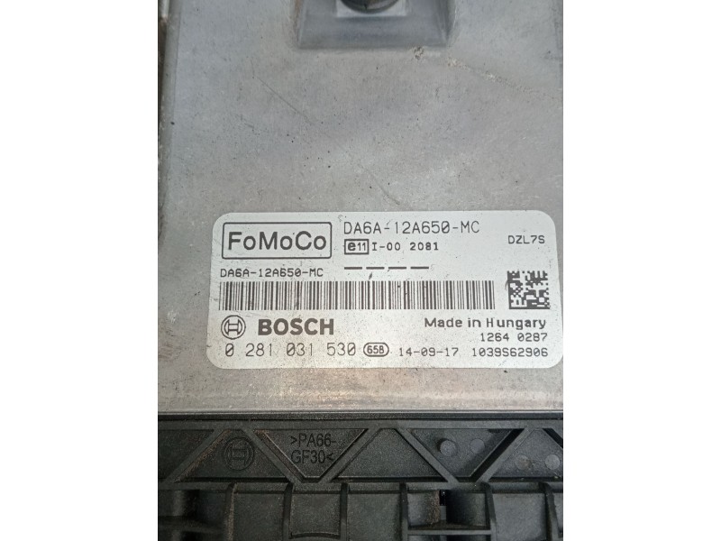 Recambio de centralita motor uce para ford fiesta vi (cb1, ccn) 1.5 tdci referencia OEM IAM 0281031530 DA6A12A650MC 1039S62906 2