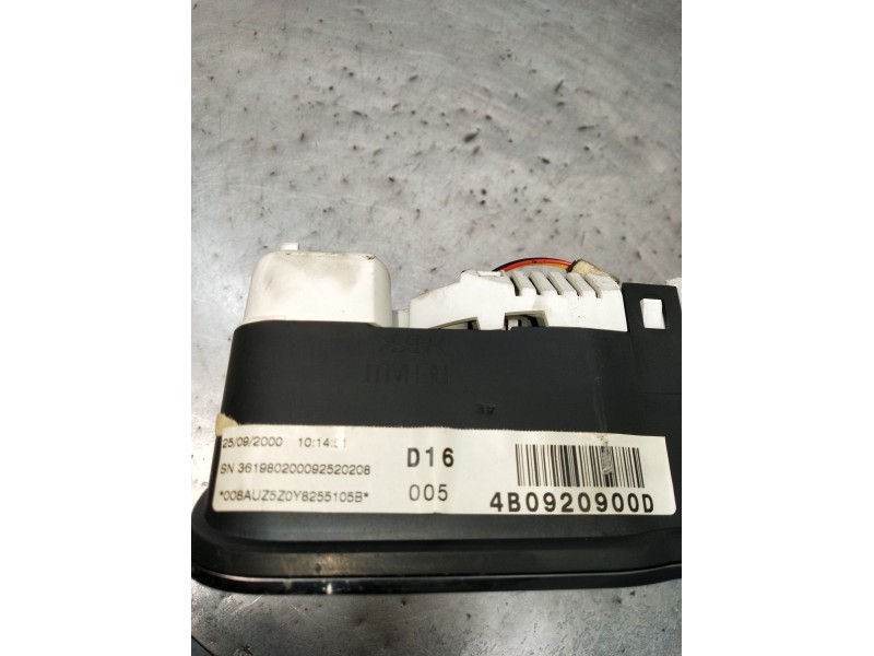 Recambio de cuadro instrumentos para audi a6 c5 (4b2, 4b4) 1.8 t referencia OEM IAM 4B0920900D  1998