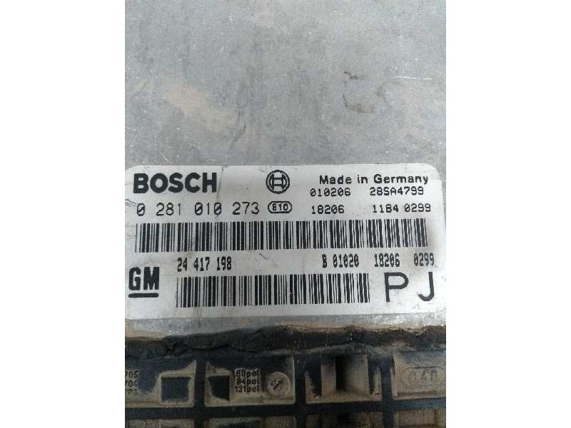 Recambio de centralita motor uce para opel omega b 2.2 16v dti cat (y 22 dth / ll9) referencia OEM IAM 0281010273 24417198 PJ