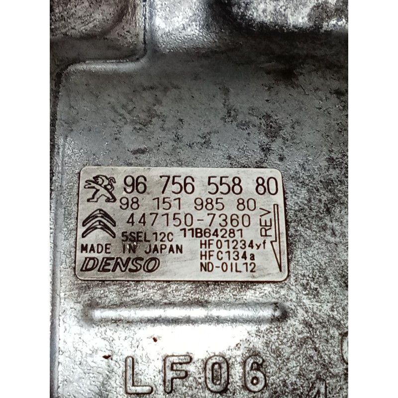 Recambio de compresor aire acondicionado para citroën c3 aircross i (2r_, 2c_) 1.5 bluehdi 100 (2cyhyj) referencia OEM IAM 96756