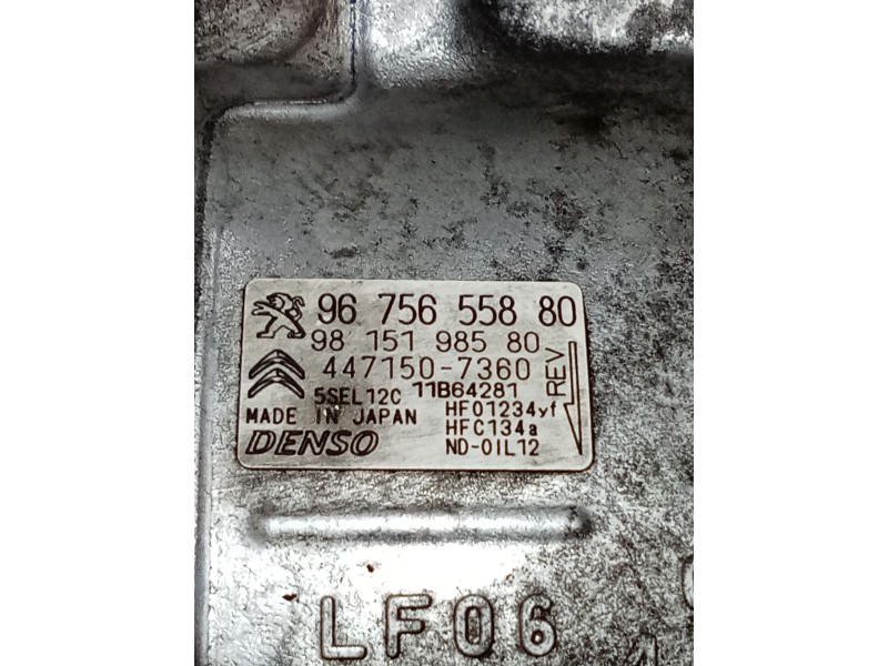 Recambio de compresor aire acondicionado para citroën c3 aircross i (2r_, 2c_) 1.5 bluehdi 100 (2cyhyj) referencia OEM IAM 96756