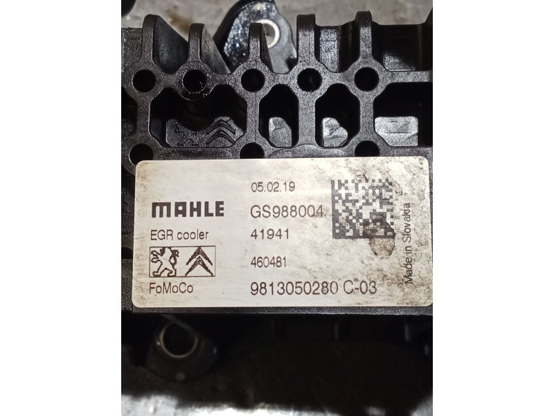 Recambio de enfriador egr para citroën c3 aircross i (2r_, 2c_) 1.5 bluehdi 100 (2cyhyj) referencia OEM IAM 9813050280C GS988004