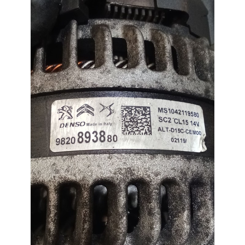 Recambio de alternador para citroën c3 aircross i (2r_, 2c_) 1.5 bluehdi 100 (2cyhyj) referencia OEM IAM 9820893880 MS1042119580