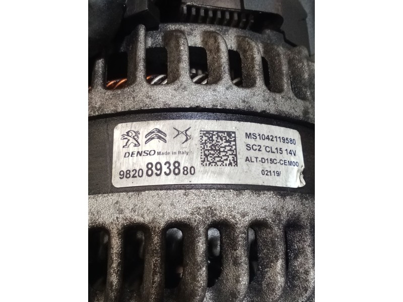 Recambio de alternador para citroën c3 aircross i (2r_, 2c_) 1.5 bluehdi 100 (2cyhyj) referencia OEM IAM 9820893880 MS1042119580