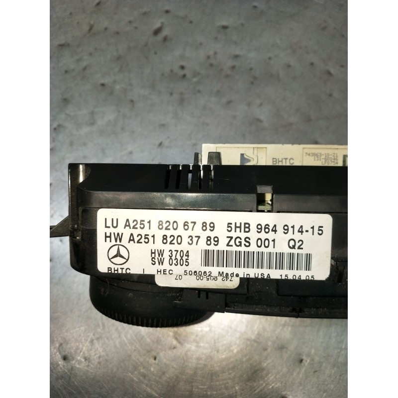 Recambio de mando calefaccion / aire acondicionado para mercedes-benz clase m (w164) ml 350 4-matic (164.186) referencia OEM IAM
