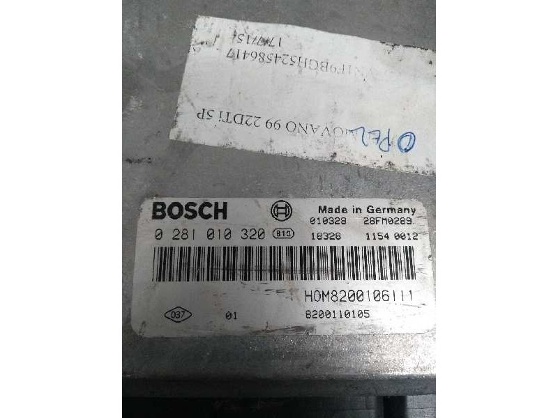 Recambio de centralita motor uce para opel movano referencia OEM IAM 0281010320 HOM8200106111 8200110105