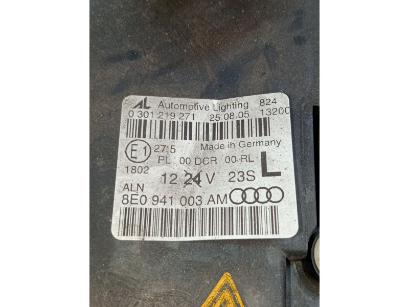 Recambio de faro izquierdo para audi a4 b7 avant (8ed) 2.0 tdi 16v referencia OEM IAM 8E0941003AM 0301219271 2005