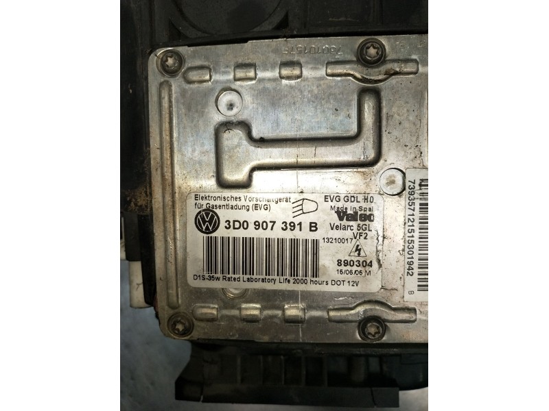 Recambio de faro derecho para volkswagen passat b6 (3c2) 2.0 tdi 16v referencia OEM IAM 3D0907391B XENON 2005