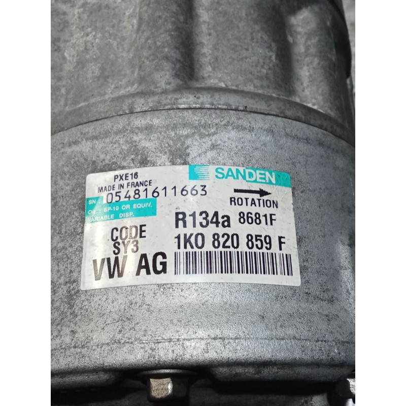 Recambio de compresor aire acondicionado para seat leon (1p1) 1.9 tdi referencia OEM IAM 1K0820859F 8681F 