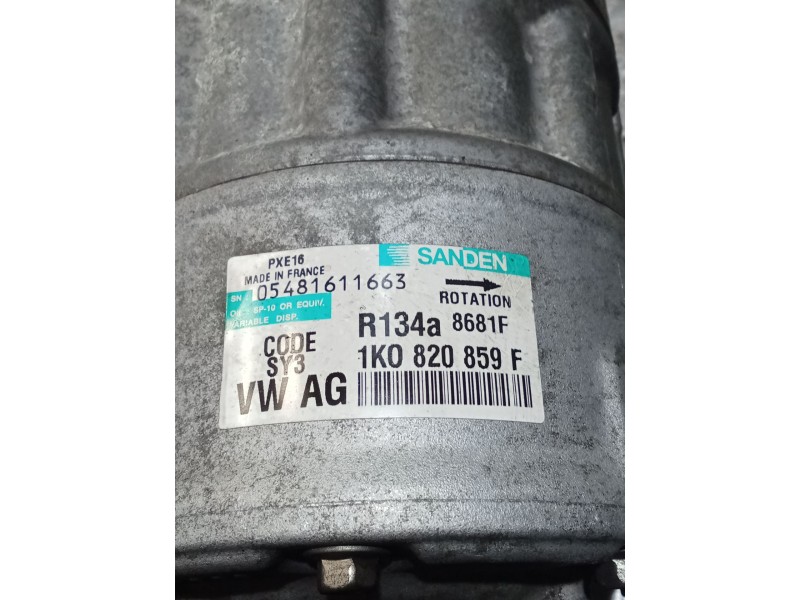 Recambio de compresor aire acondicionado para seat leon (1p1) 1.9 tdi referencia OEM IAM 1K0820859F 8681F 