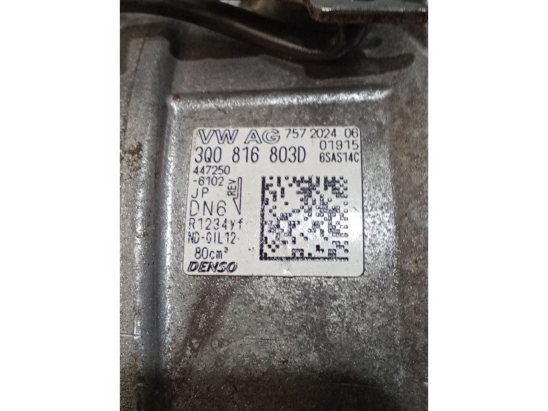 Recambio de compresor aire acondicionado para volkswagen t-roc (a11, d11) 2.0 tdi scr referencia OEM IAM 3Q0816803D 4472506102 