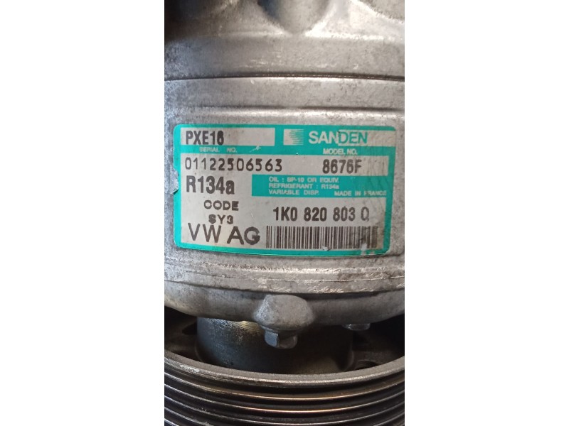 Recambio de compresor aire acondicionado para volkswagen passat b6 (3c2) 2.0 tdi 16v referencia OEM IAM 1K0820803Q 8676F 05