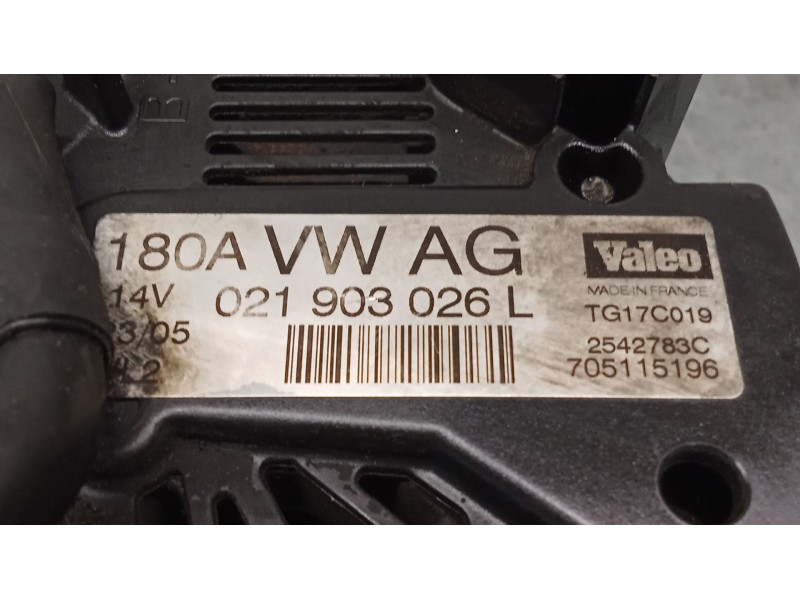Recambio de alternador para volkswagen passat b6 (3c2) 2.0 tdi 16v referencia OEM IAM   05