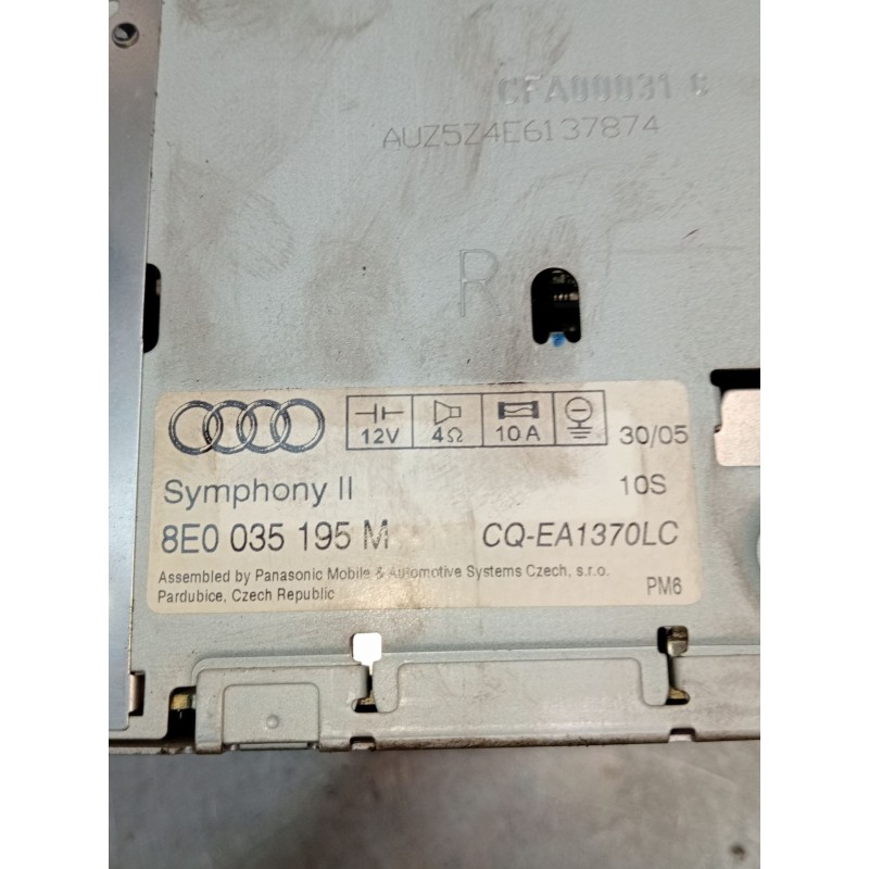 Recambio de sistema audio / radio cd para audi a4 b7 avant (8ed) 2.0 tdi 16v referencia OEM IAM 8E0035195M  2005