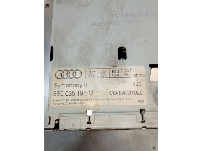 Recambio de sistema audio / radio cd para audi a4 b7 avant (8ed) 2.0 tdi 16v referencia OEM IAM 8E0035195M  2005