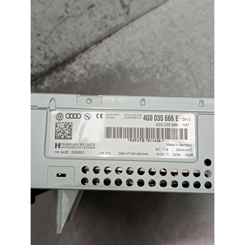 Recambio de sistema navegacion gps para audi a7 sportback (4ga, 4gf) 3.0 tdi quattro referencia OEM IAM 4G0035666E HS94262298503