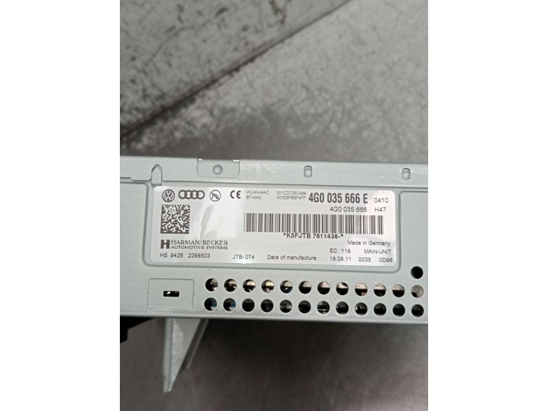Recambio de sistema navegacion gps para audi a7 sportback (4ga, 4gf) 3.0 tdi quattro referencia OEM IAM 4G0035666E HS94262298503