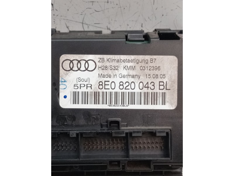 Recambio de mando calefaccion / aire acondicionado para audi a4 b7 avant (8ed) 2.0 tdi 16v referencia OEM IAM 8E0820043BL 031239