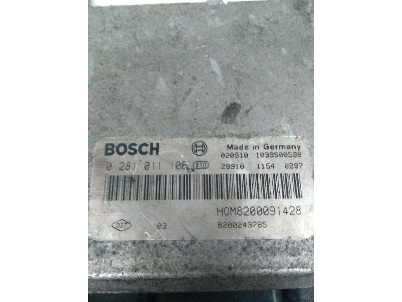 Recambio de centralita motor uce para opel movano 2.2 dti referencia OEM IAM 0281011106 HOM8200091428 8200243785