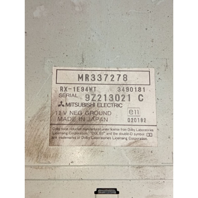 Recambio de sistema audio / radio cd para mitsubishi carisma (da_) 1.8 16v gdi (da2a) referencia OEM IAM MR337278 9Z213021C 3490