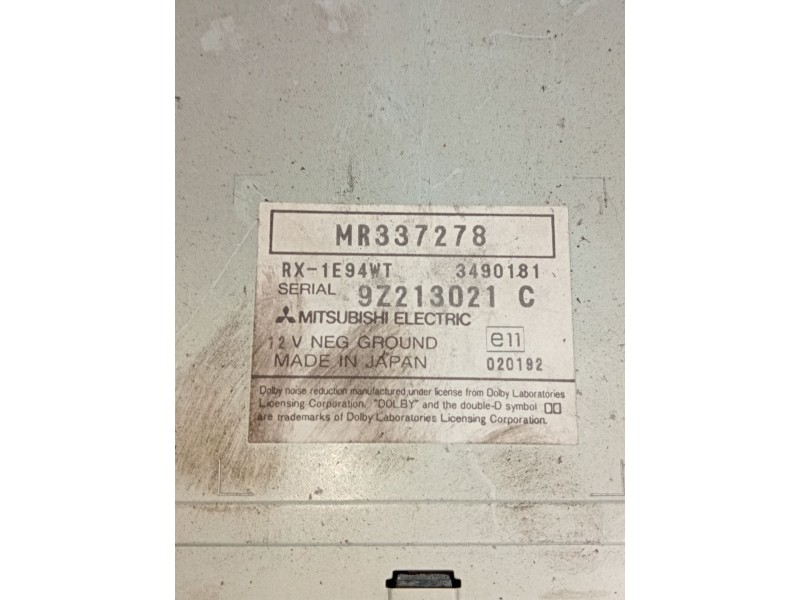 Recambio de sistema audio / radio cd para mitsubishi carisma (da_) 1.8 16v gdi (da2a) referencia OEM IAM MR337278 9Z213021C 3490