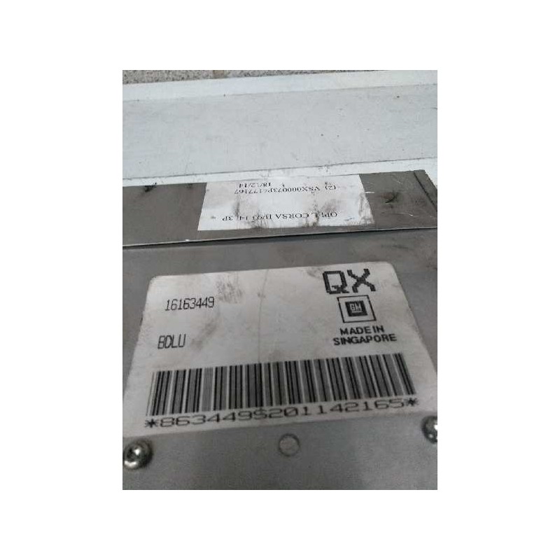 Recambio de centralita motor uce para opel corsa b referencia OEM IAM 16163449 QX BDLU